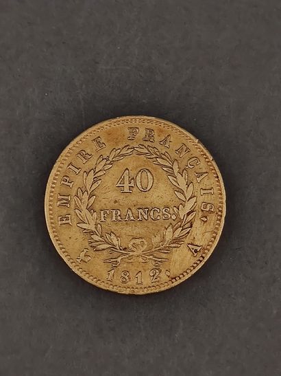 Piece de 40 Francs en or Napoléon auréolé

1812...