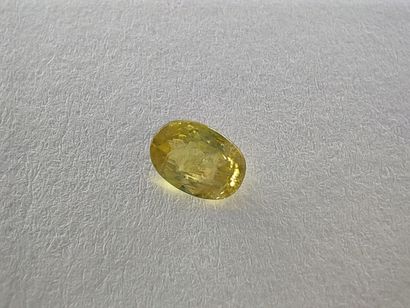 null SPHENE yellowish green Madagascar ovale 

Dim : 7,2mm x 5mm 

Poids : 0,93c...