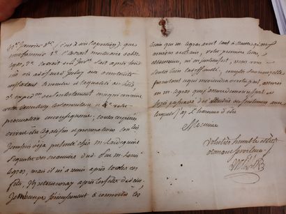 null 3 Lettres : Paris 1764 signé Fredy de Coubertin- Paris 28 mai 1768 signé ? -...