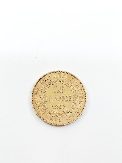 null PIECE de 20 francs or au génie 1897 frappe A

Poids : 6,4 g