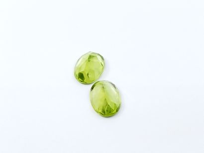 null PERIDOT green Nbr 2 , ovale , Pakistan , 2,43 Carats, Dim : 7,7 x 5,7 et 8 x...