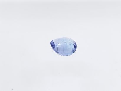 null TANZANITE violet blue , poire , Tanzanie , 0,69 carats Dim : 6 x 5