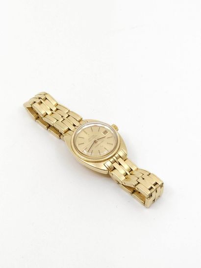 null OMEGA CONSTELLATION
Montre bracelet de dame en or jaune 750°, boîtier rond,...
