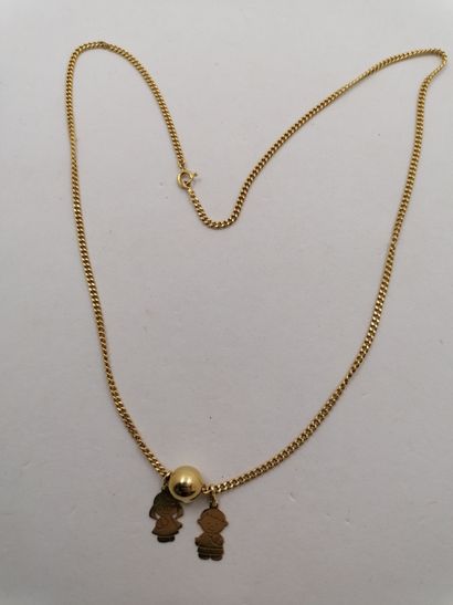 null 1 Necklace Gold 18kt 17,07 g gourmette 