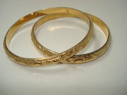 null 2 Bracelets rigides Or 18kt 29,29 g 