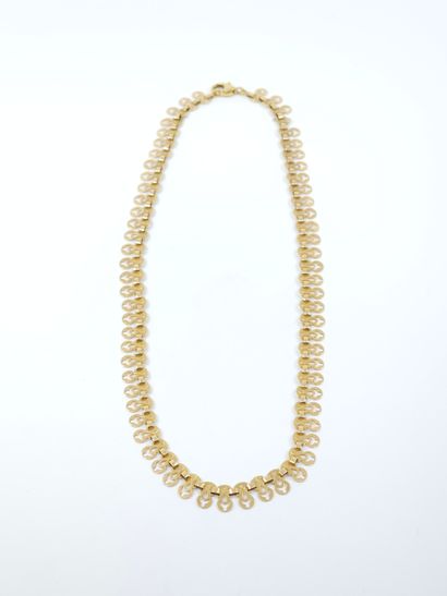Necklace in yellow gold 750° openwork 
weight...