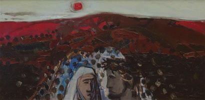 null MICHEL-HENRY (1928-2016).
La Vierge sur le chemin
Huile sur panneau, signée...