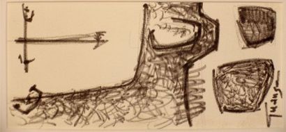 null Antonio GUANSÉ (1962-2008).
Compositions
Trois dessins au feutre noir, signés...