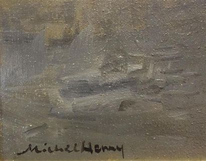 null MICHEL-HENRY (1928-2016).
La Visitation
Huile sur panneau, signée en bas à gauche,...
