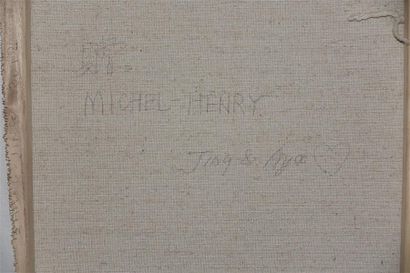 null ZHANG (XXe siècle).
Michel-Henry à son chevalet
Huile sur toile, signée en bas...