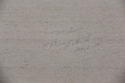 null ZHANG (XXe siècle).
Michel-Henry à son chevalet
Huile sur toile, signée en bas...