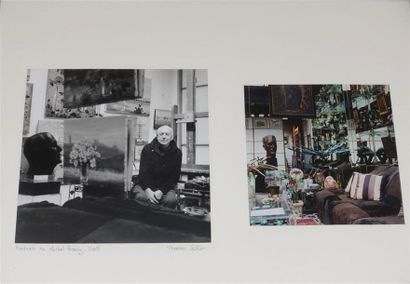 null - Deux portraits photographiques de MICHEL-HENRY par Pierre JACQUEMIN, collés...