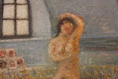 null Pierre DEVAL (1897-1993).
Le bain, à Orvès
Huile sur toile, signée en bas à...