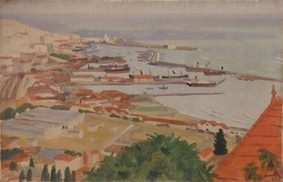Pierre DEVAL (1897-1993).
Le port d'Alger,...
