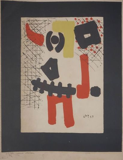null Thomas GLEB (1912-1991).
Composition abstraite
Ensemble de lithographies.