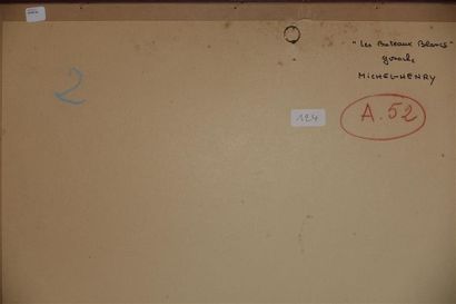 null MICHEL-HENRY (1928-2016).
Les Bateaux blancs
Gouache sur papier, signée en bas...