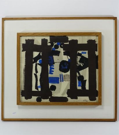 null Thomas GLEB (1912-1991).
Composition
Technique mixte, signée et datée 59 en...