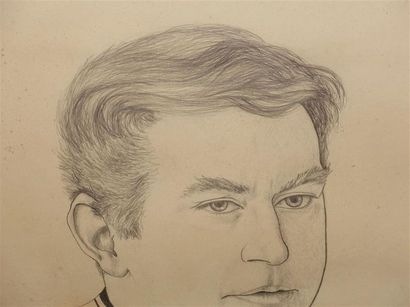 null Pierre RAMEL (1927-1997).
Portrait en buste de Michel-Henry
Dessin au crayon...