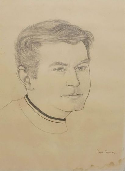 null Pierre RAMEL (1927-1997).
Portrait en buste de Michel-Henry
Dessin au crayon...