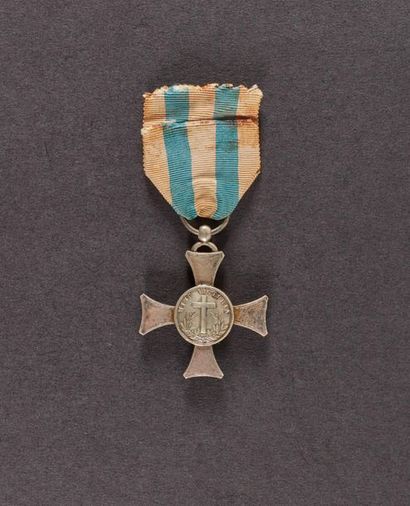 null Médaille « FIDEI ET VIRTUTI » dite de Mentana, 1867, fabrication privée en maillechort,...
