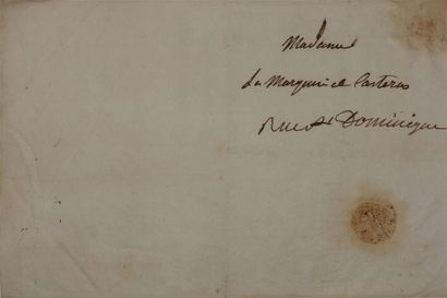 CHATEAUBRIAND François-René de. Lettre autographe...