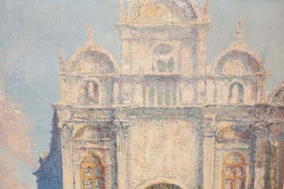 null Attribuée à Hendricus BERN-KLENE (1870-1930).
Scuola San Rocco à Venise.
Huile...