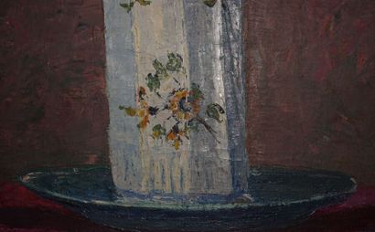 null Hendricus BERN-KLENE (1870-1930).
Fleurs. 
Huile sur toile, signée en bas à...