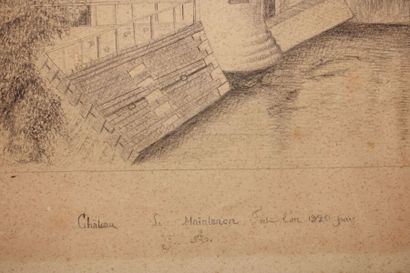 null Château de Maintenon.
Dessin, monogrammé G. A. et daté 1930.
(Insolé, perforations.)
Haut....