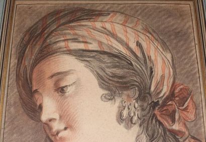null D'après LE PRINCE.
Portrait de femme au turban.
Gravure de Demarteau d'après...