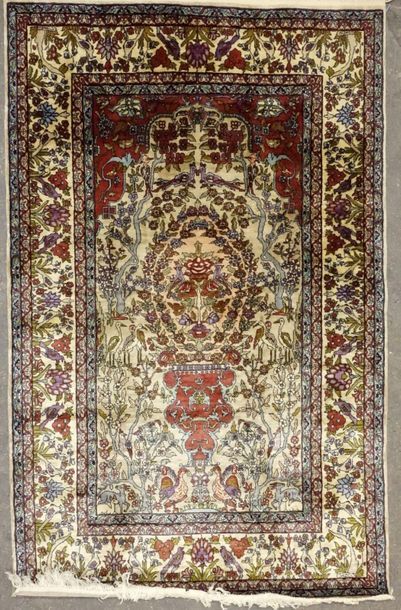 null Tapis Tebriz (chaîne et trame en coton, velours en laine), Nord-ouest de la...