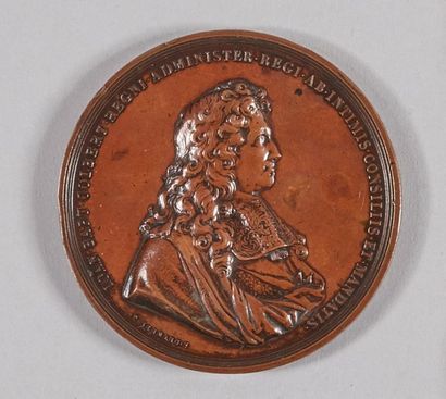 null LOUIS XIV (1643-1715. Médaille. T. Bernard. 1683. Frappée pour la mort de Jean-Baptiste...