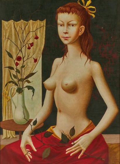 Philippe BONAMY (1926).
Femme nue au bouquet...
