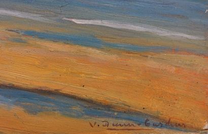 null Modern school.
Animated Mediterranean coastal landscape.
Oil on panel, bears...