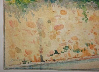 null Tony MINARTZ (1870-1944). 
 The turret, French Riviera.

Watercolor, signed...