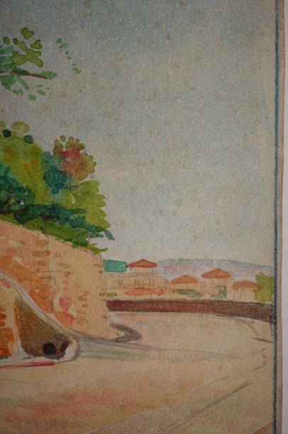 null Tony MINARTZ (1870-1944).
La tourelle, Côte d'Azur.

Aquarelle, signée en bas...