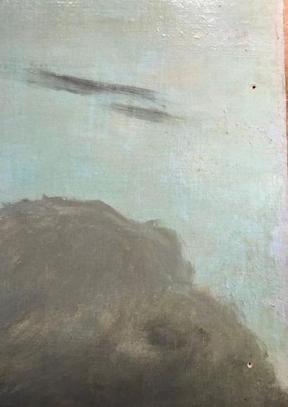 null Cercle de Gustave Courbet, fin du XIXe, début du XXe siècle.
La Vague.
Huile...