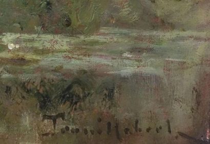 null Paul-Désiré TROUILLEBERT (1829-1900). 
 Landscape.
Oil on canvas, signed lower...