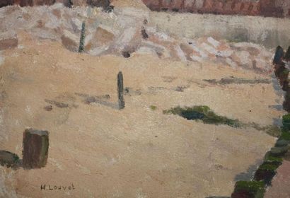 null H. LOUVET.
General view, Boulogne-sur-Mer.
Oil on panel, signed lower left.
Top....