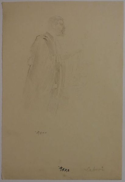 null Maurice Bonvoisin dit MARS (1849-1912).
Ensemble de huit dessins croqués lors...