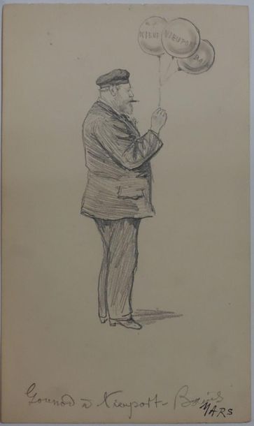 null Maurice Bonvoisin known as MARS (1849-1912). 
 - Charles Gounod on the shore.
Pencil...