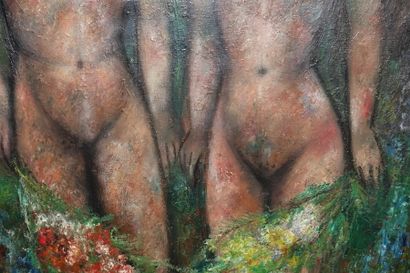 null Édouard GOERG (1893-1969). 
 Les Nymphes de l'Esterel, 1959.
Oil on canvas,...