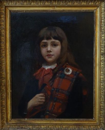 null Rafael DE OCHOA Y MADRAZO (1858-1935).
Portrait de Reynaldo Hahn enfant.
Huile...