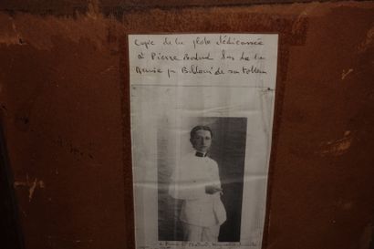 null Jean BALDOUI (1890-1955). 
 Antillean to his toilet.
Oil on cardboard, signed...