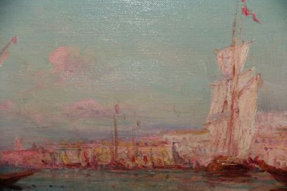 null Léopold ZILLER (1913-2003). 
 View of the Bosphorus.
Oil on canvas, signed lower...