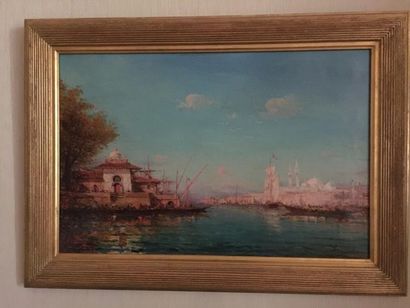 null Léopold ZILLER (1913-2003). 
 View of the Bosphorus.
Oil on canvas, signed lower...