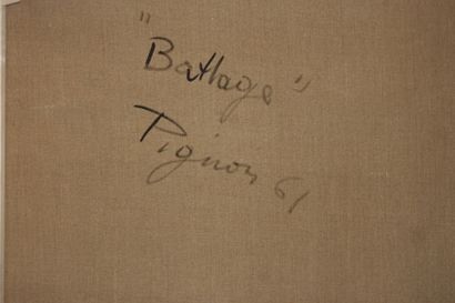null Édouard PIGNON (1905-1993).
Battage - 1961.
Huile sur toile, signée et datée...
