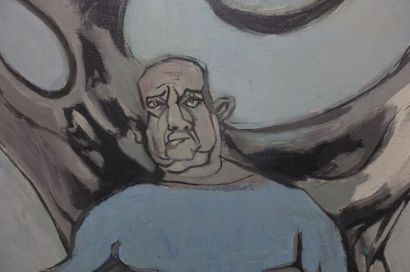 null Édouard PIGNON (1905-1993).
Portrait du Père Brun - 1951.
Huile sur toile, signée...