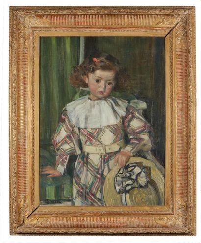 null Lucien SIMON (1861-1945).
Portrait de Paul Simon enfant.
Huile sur toile, signée...