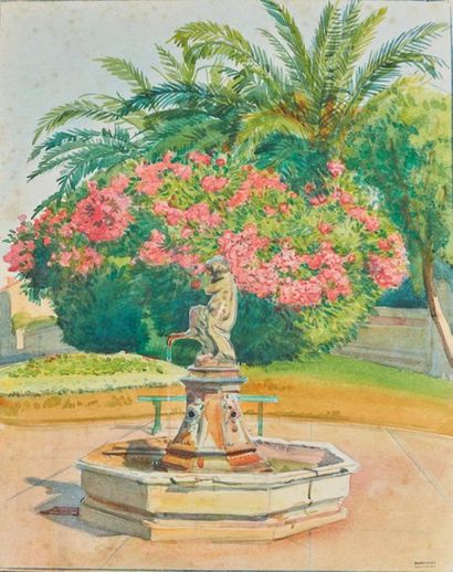 Tony MINARTZ (1870-1944). 
 Pink laurels...