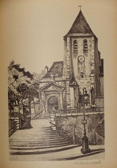 null Vieilles pierres de Paris. 20 lithographies de Gilberte A. Pommier-Zaborowska,...